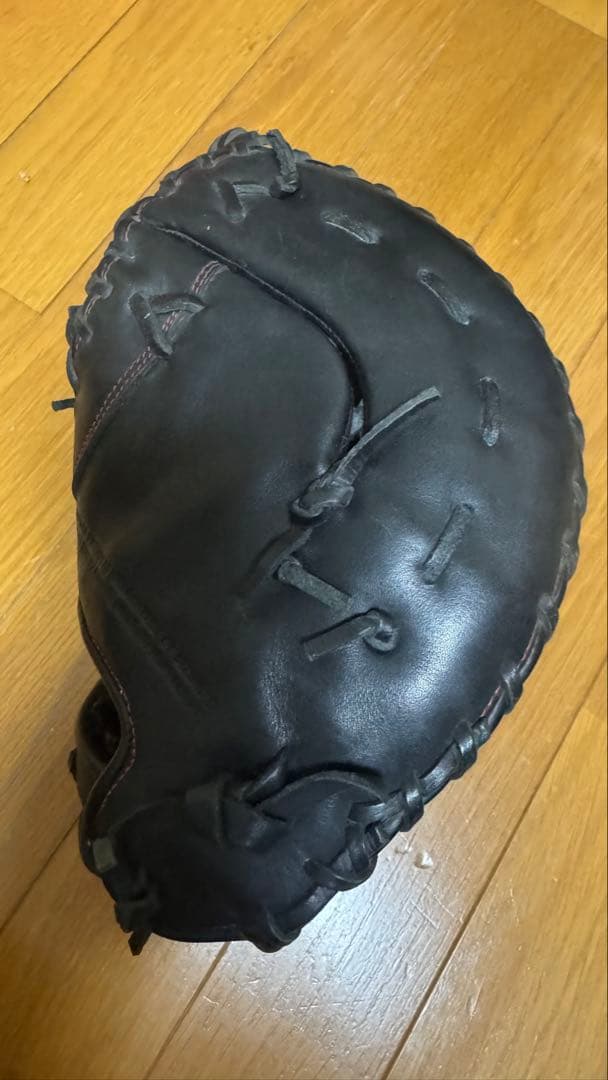 ミズノ　軟式グローブ 黒 レザー ウィルドライブ