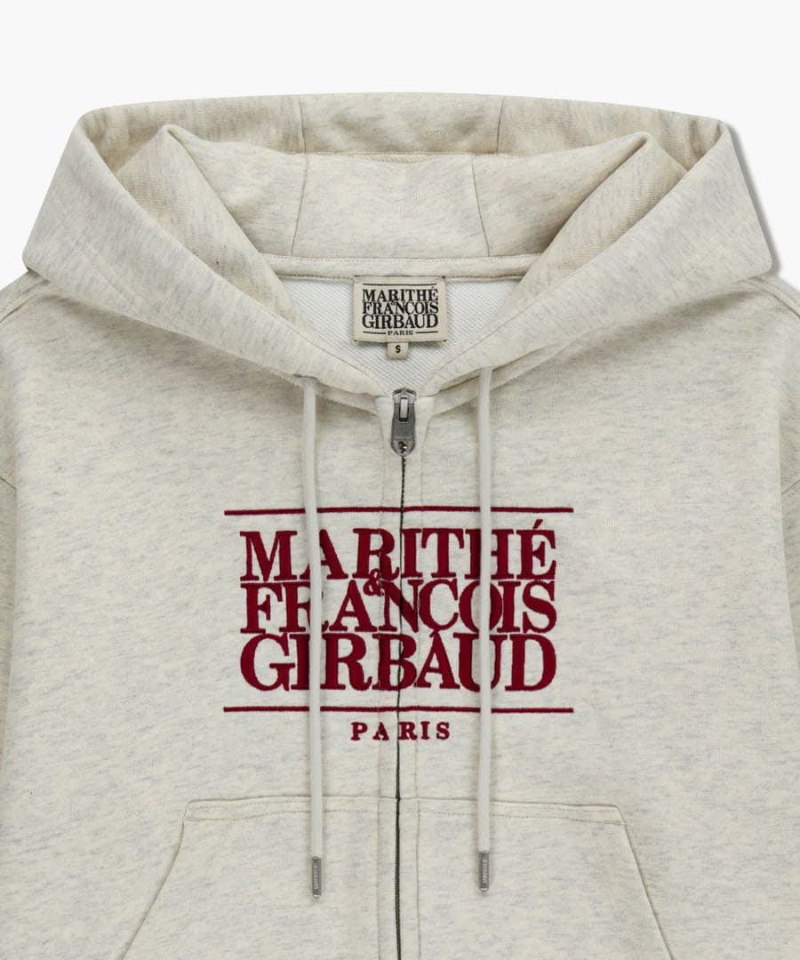 トップス W EMBROIDERY CLASSIC LOGO CROP HOODIE
