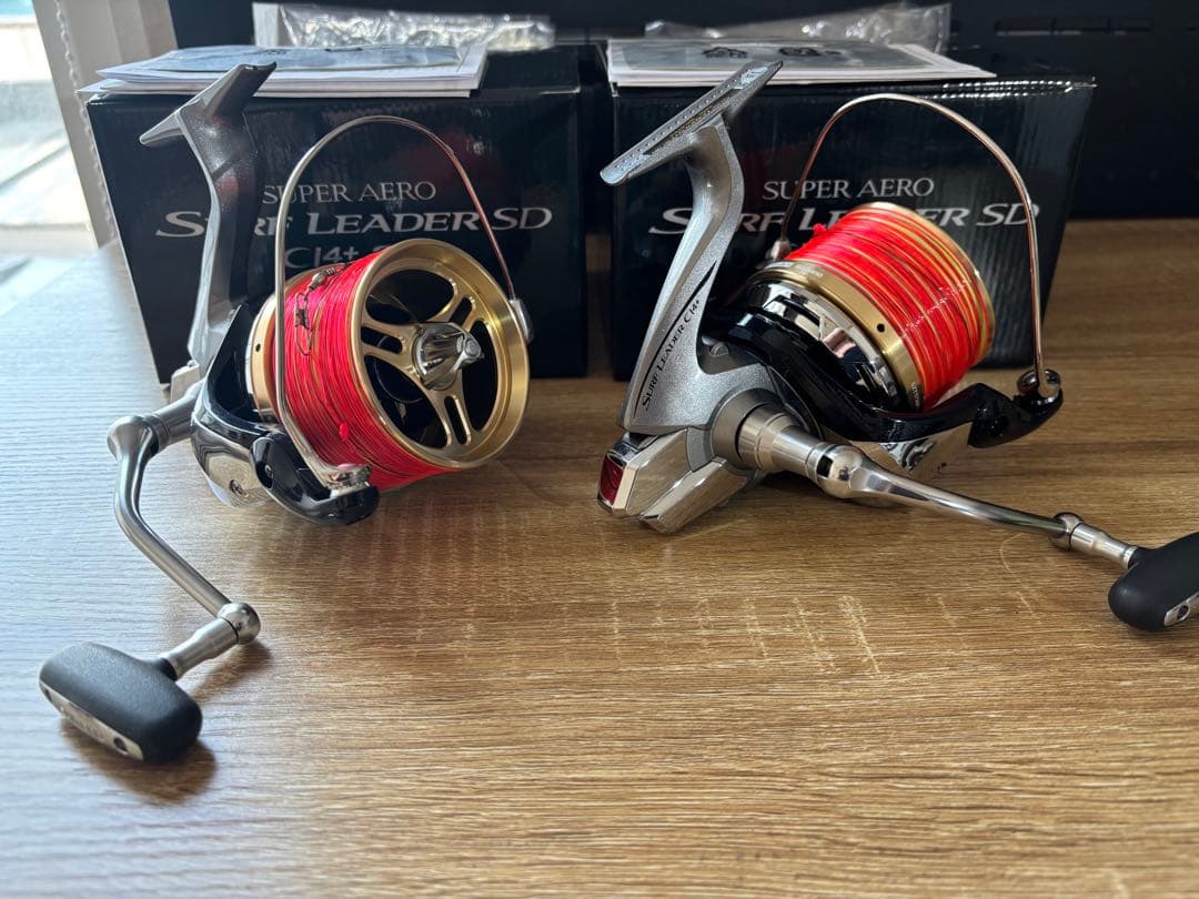 シマノ 13 サーフリーダーSD CI4+ 35 2台セット 夢屋スプール付