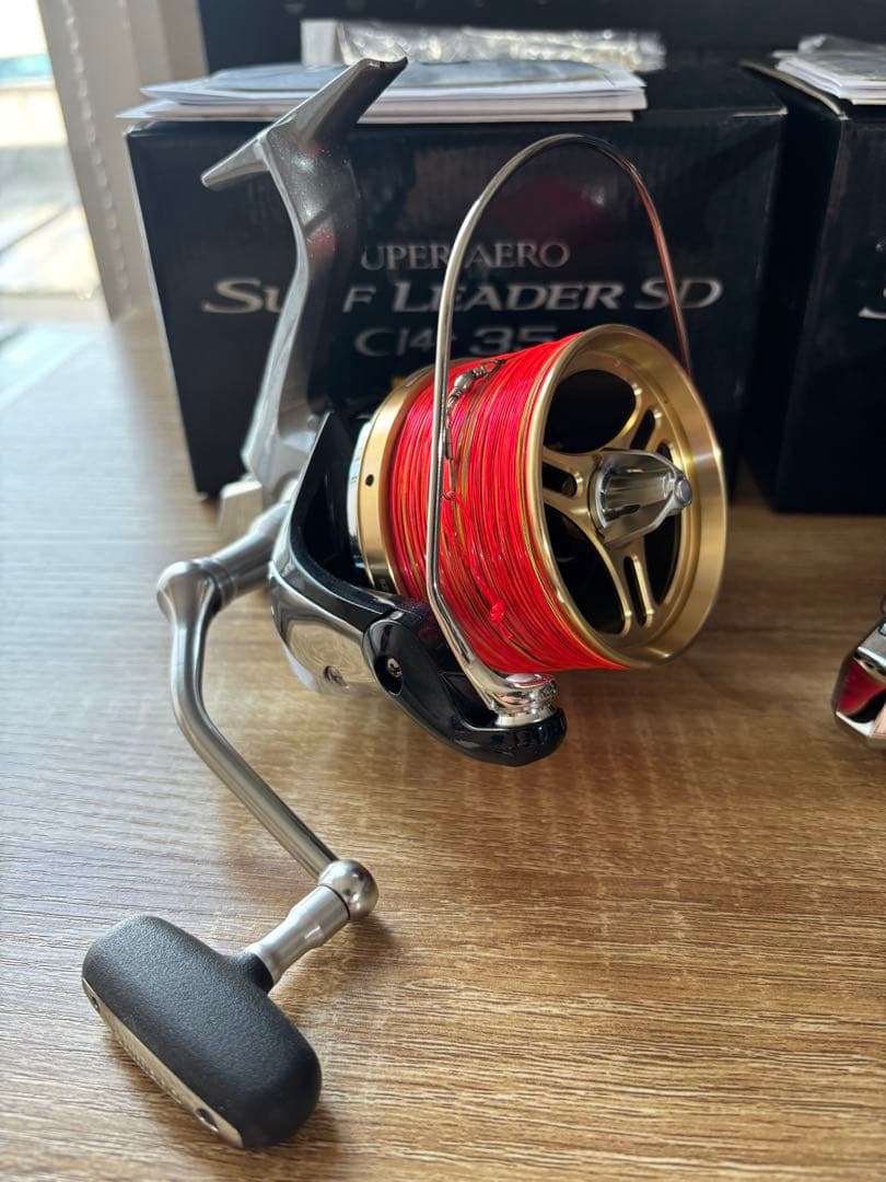 シマノ 13 サーフリーダーSD CI4+ 35 2台セット 夢屋スプール付