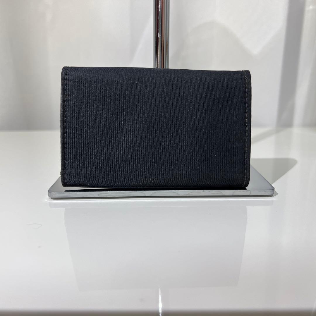 プラダ★PRADA★ブラック キーケース 三角ロゴ ナイロン サフィアーノ ６連