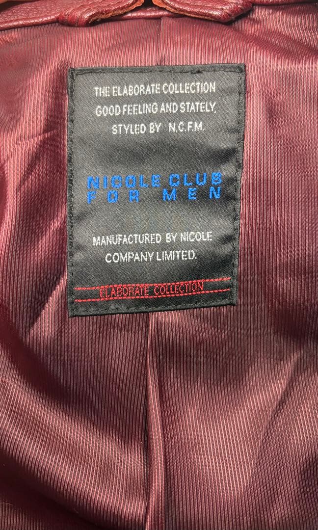 NICOLE CLUB FOR MEN シングルライダースジャケット レッド