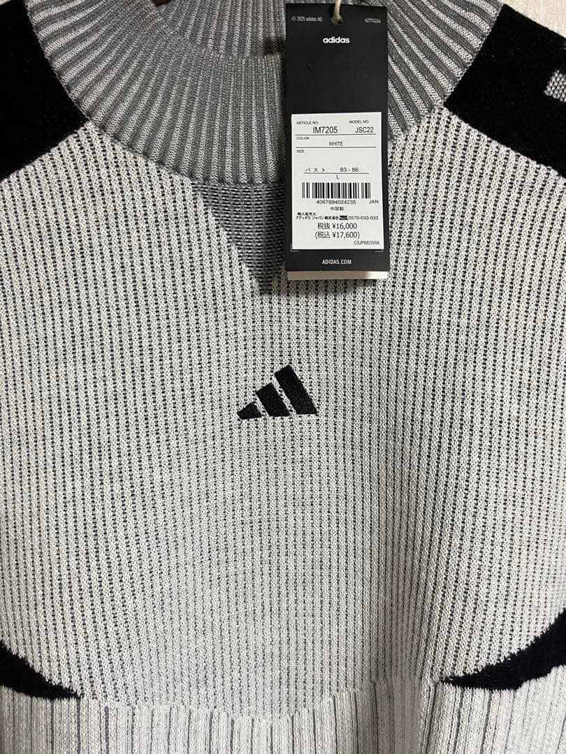 新品　アディダス　adidas ゴルフ　モックネック 長袖セーター L