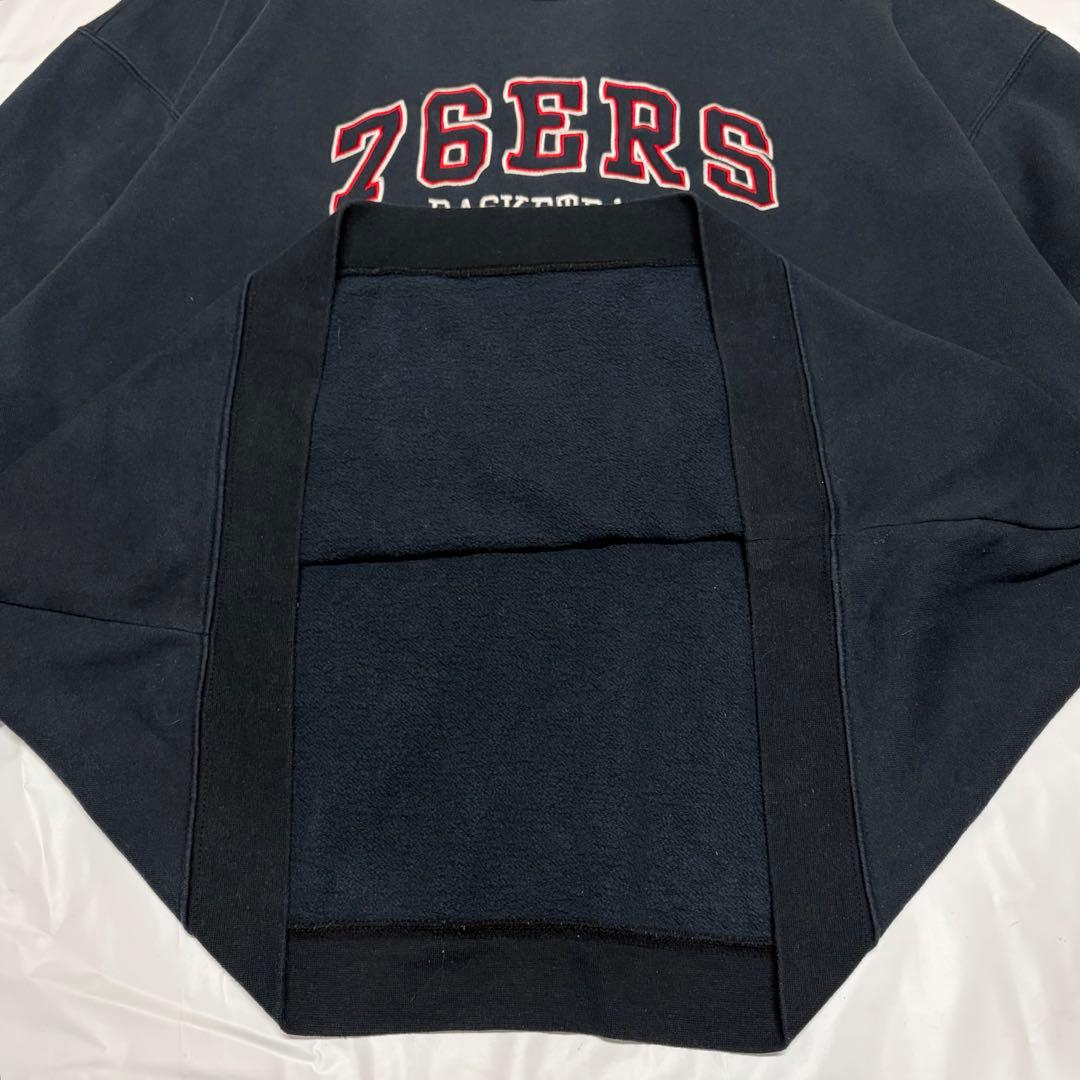 一点物 超ビッグサイズ　Reebok 76ers旧ロゴ刺繍スウェット　ビンテージ