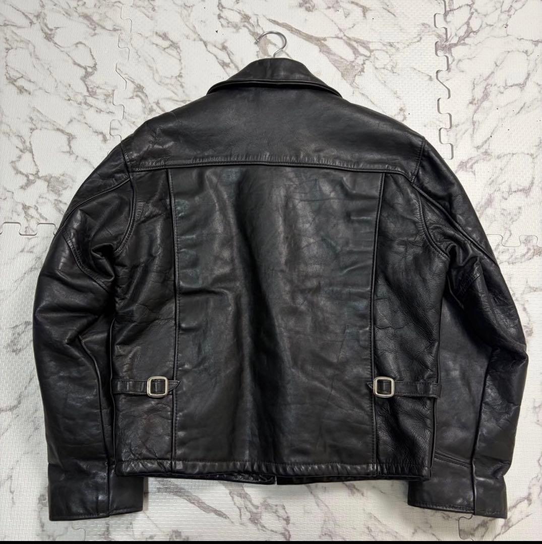 Schott 659 トラッカージャケット USA製 サイズ40 ブラック 本革