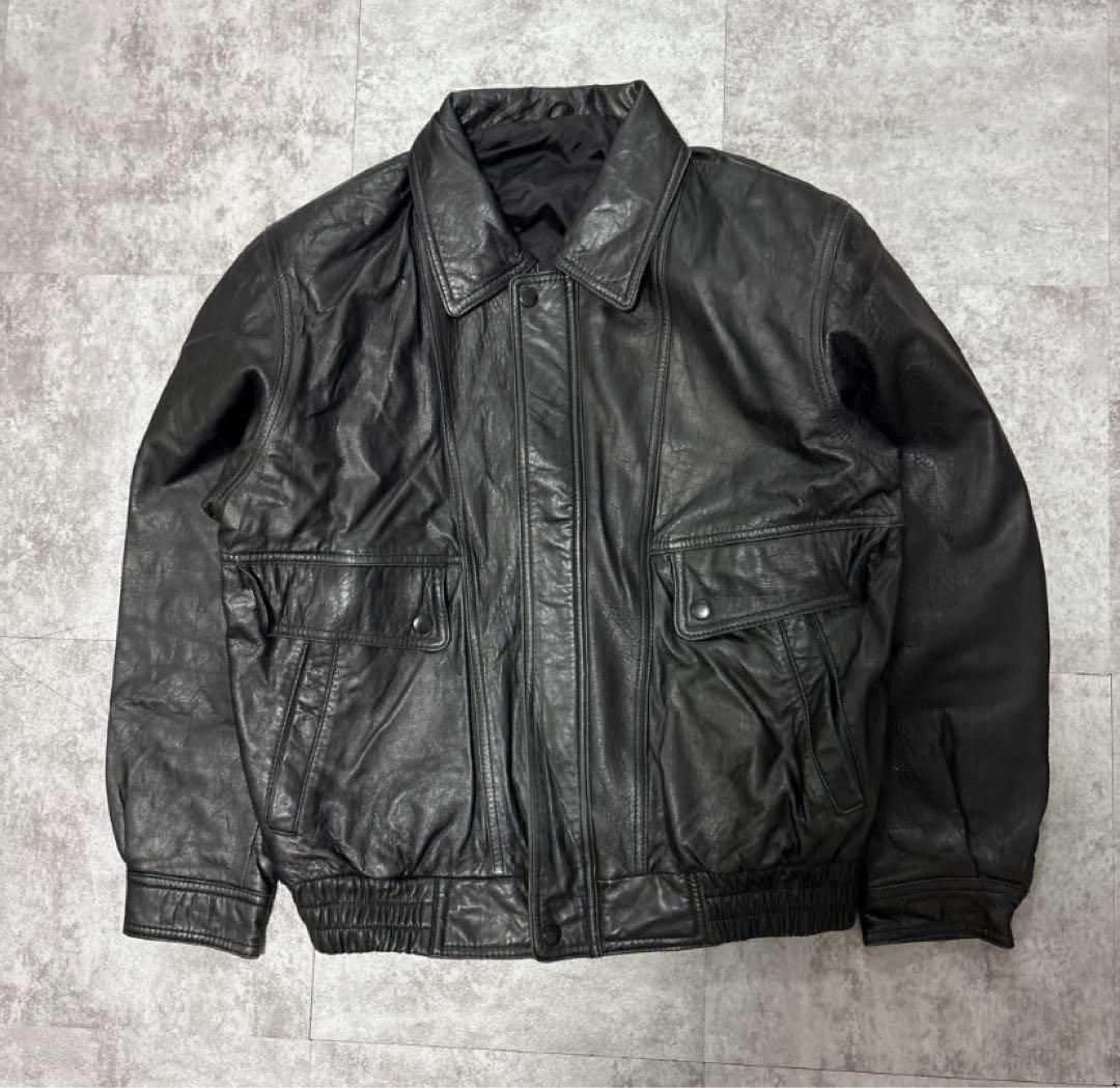値下げ！80s A-2 real leather bomber jacket