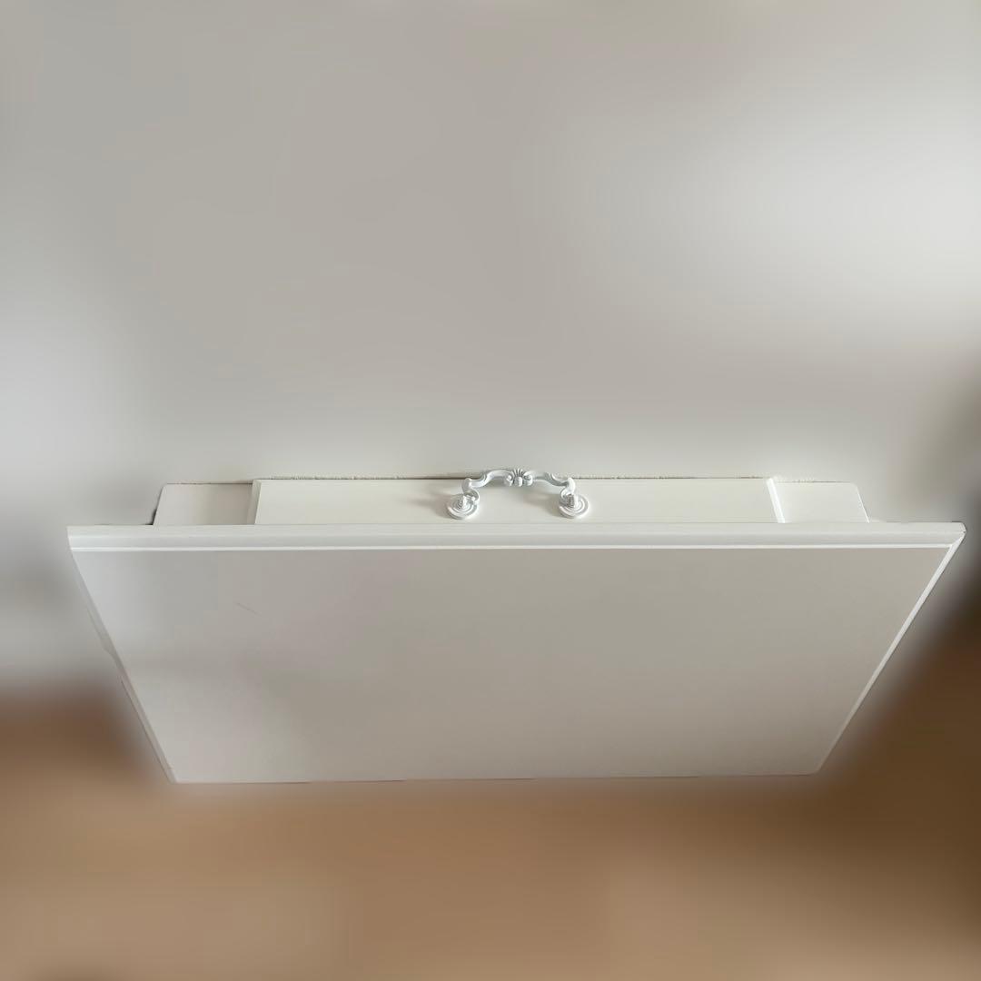 アンティーク調 ホワイト 白家具 テーブル 机 引き出し 収納付き 姫系 可愛い