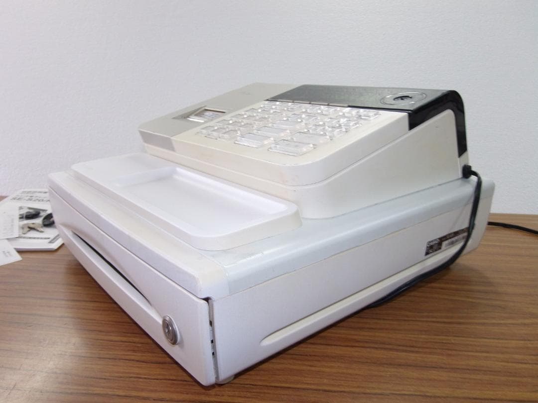 小さい簡単レジ　カシオ324　横型領収証　SE-S20 レジスター 8部門