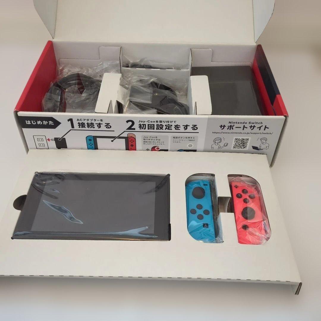 美品☆Nintendo Switch 本体 青/赤 Joy-Con付き