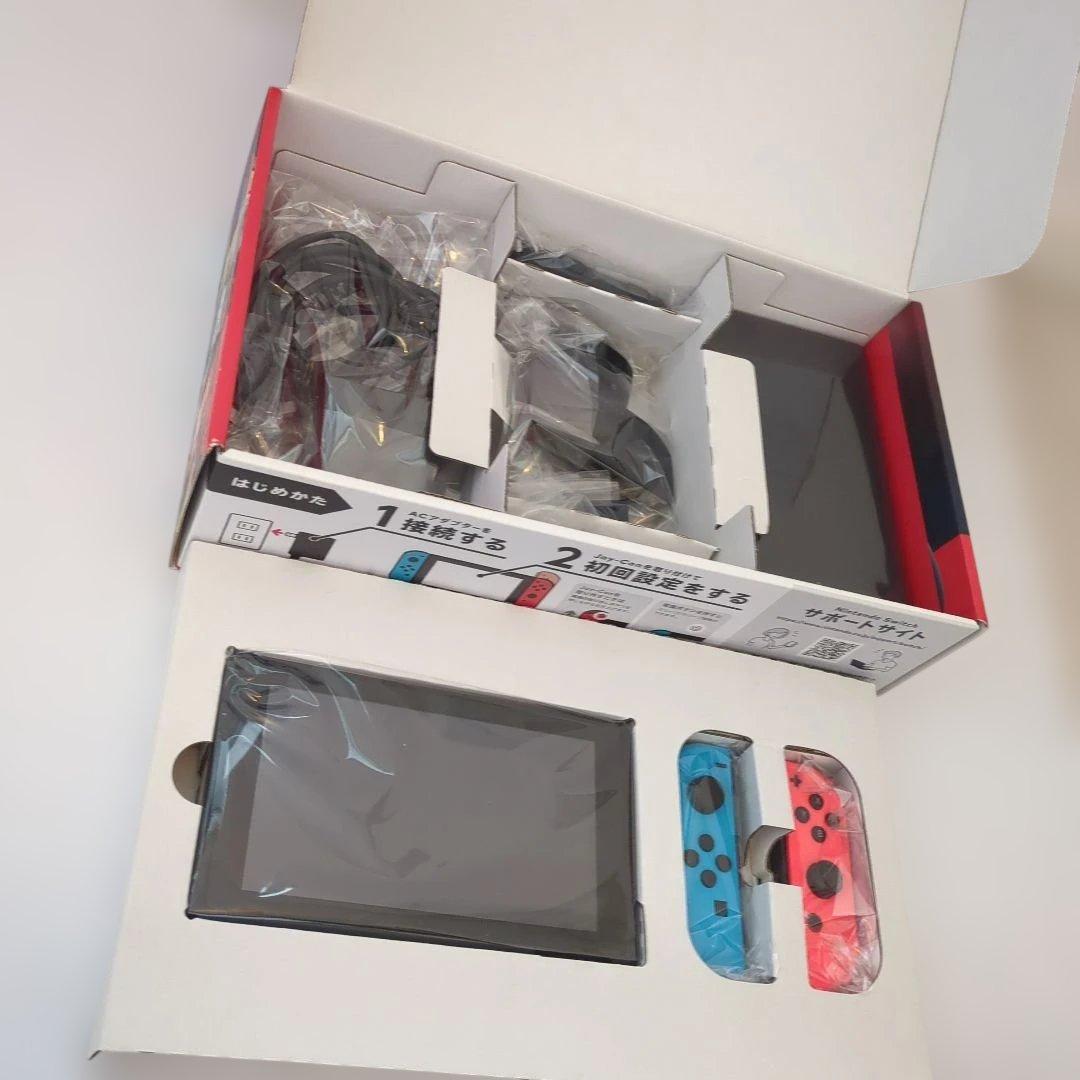 美品☆Nintendo Switch 本体 青/赤 Joy-Con付き