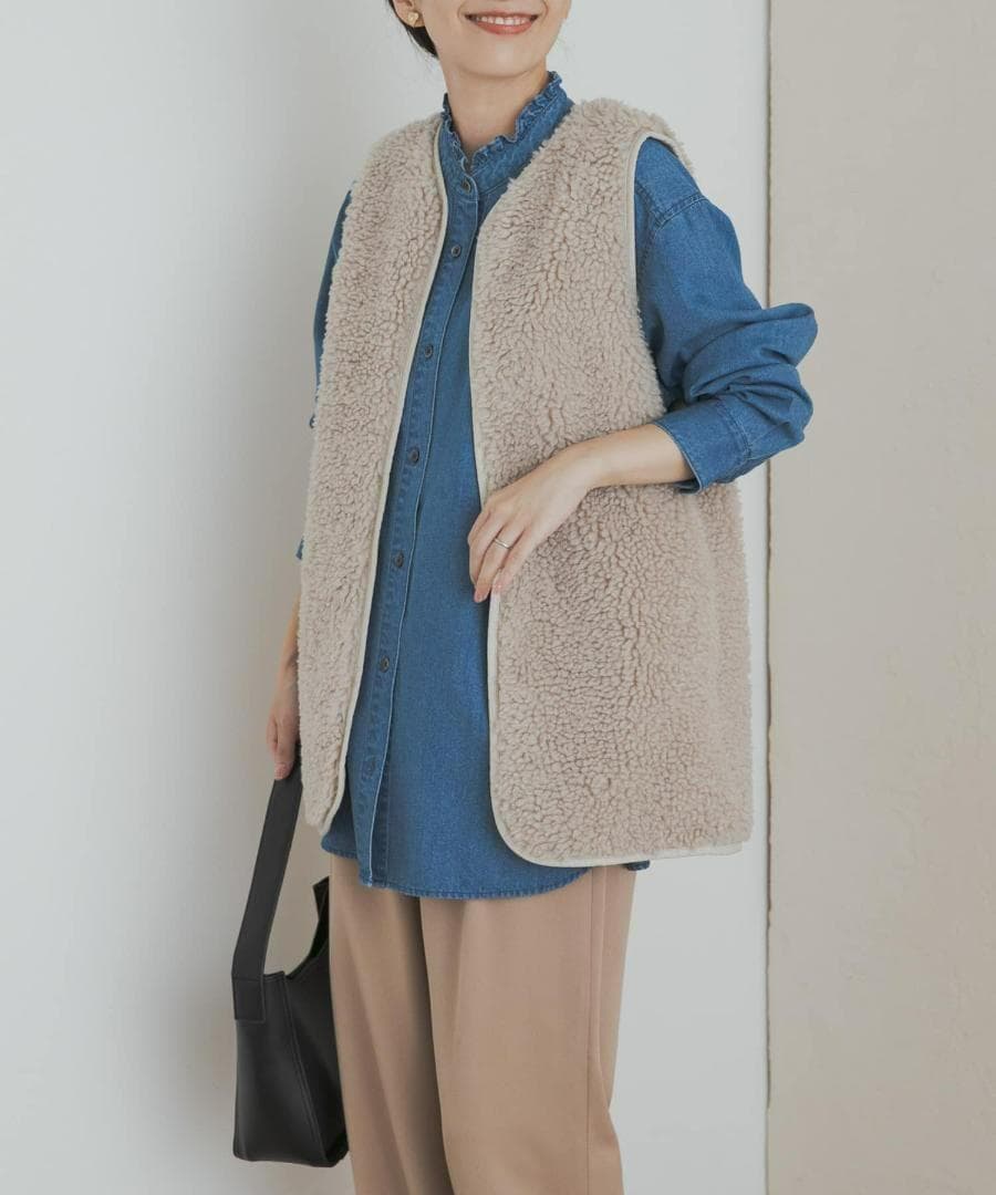 新品◆DOORS◆リバーシブルボアベスト《GREGE》アーバンリサーチ