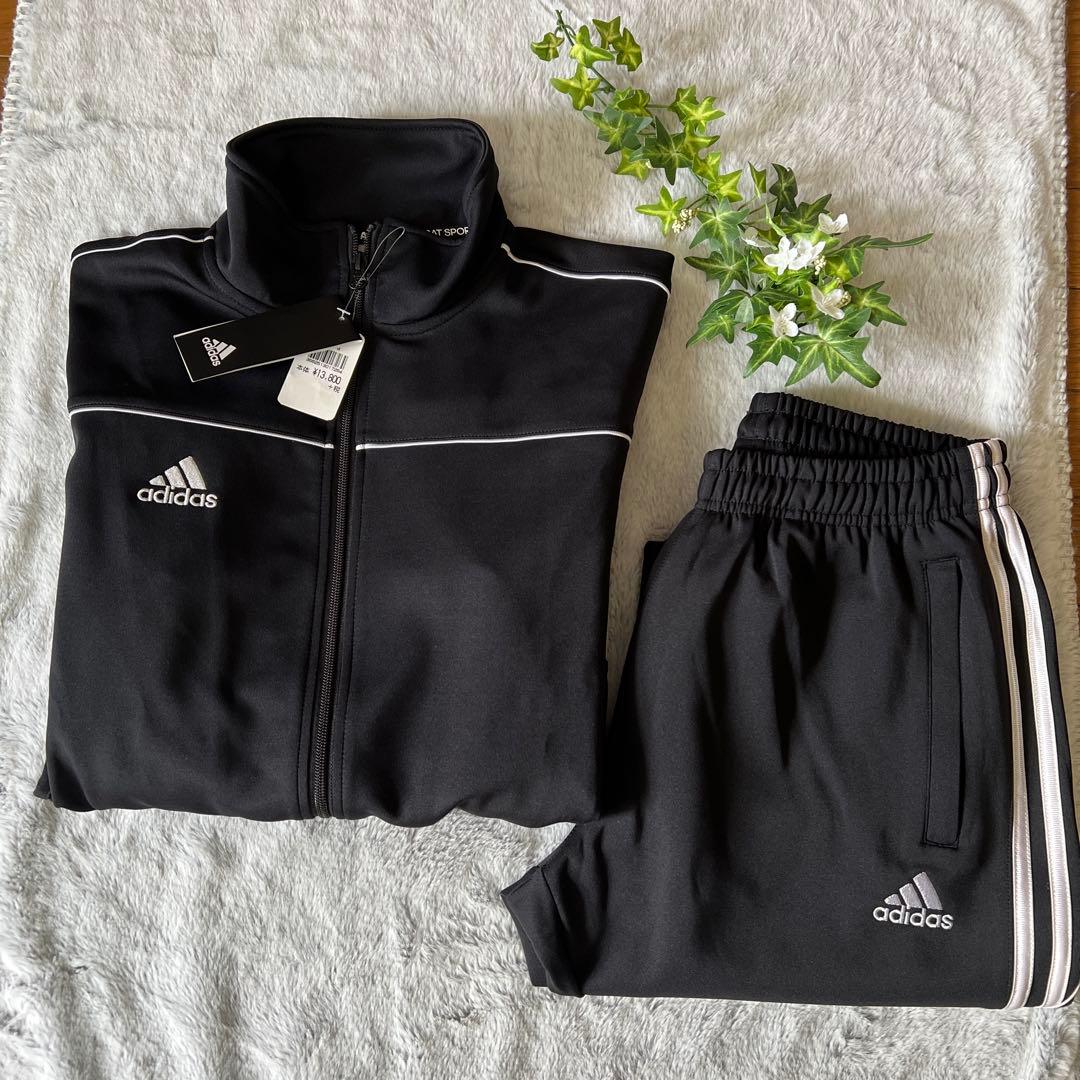 【新品・未使用】【adidas】ジャージ上下セット★メンズM★黒★