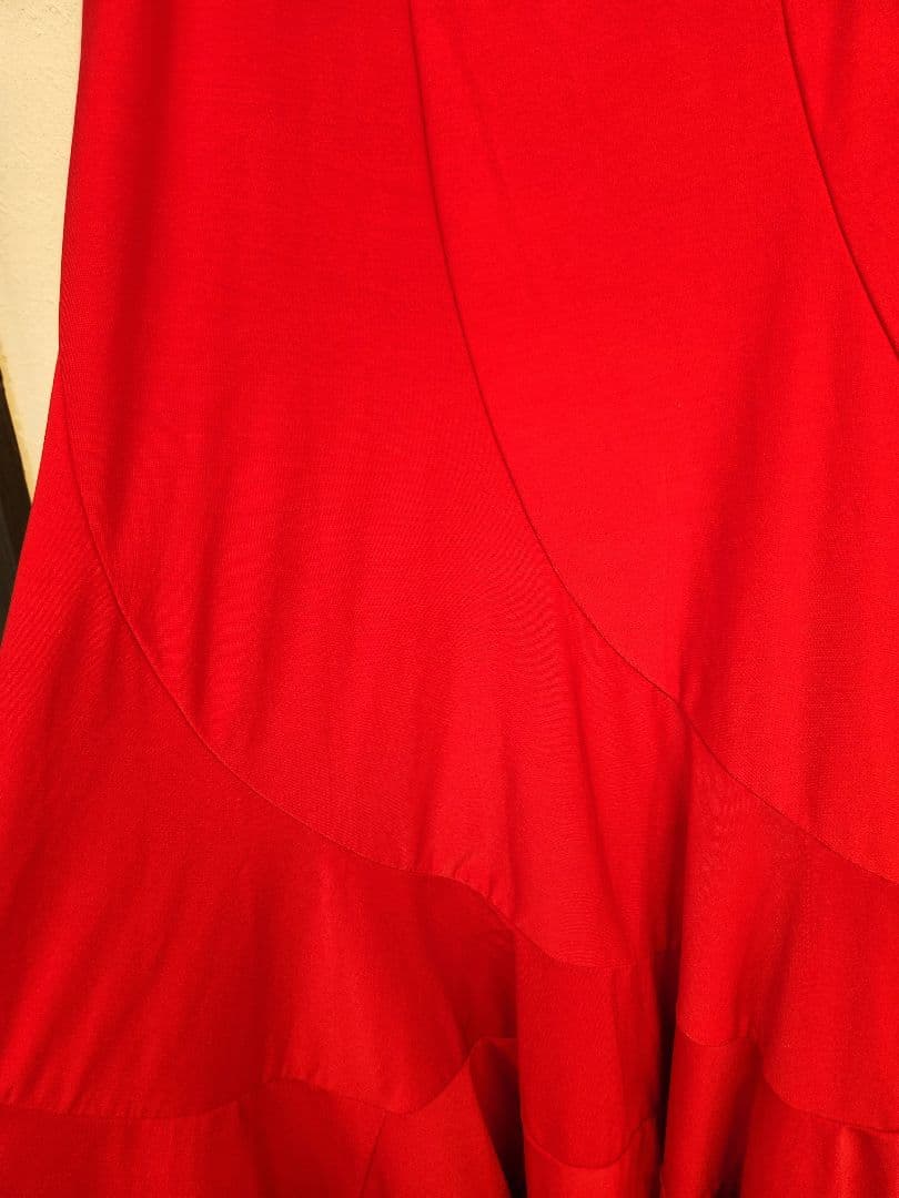 【新品・未使用】社交ダンスウェア 裾フリルフレアスカート