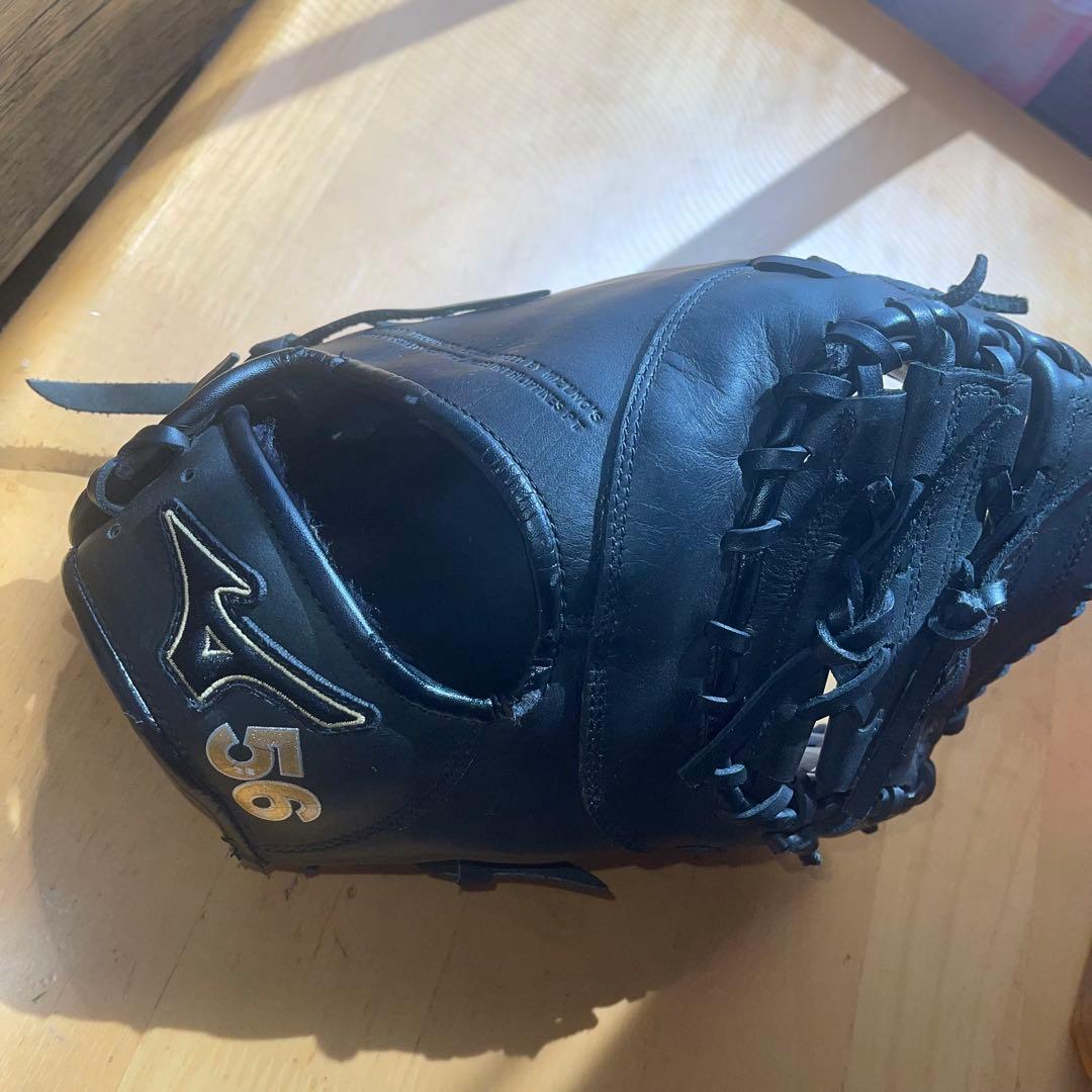 Mizuno 野球グローブ 56 黒　3点セット