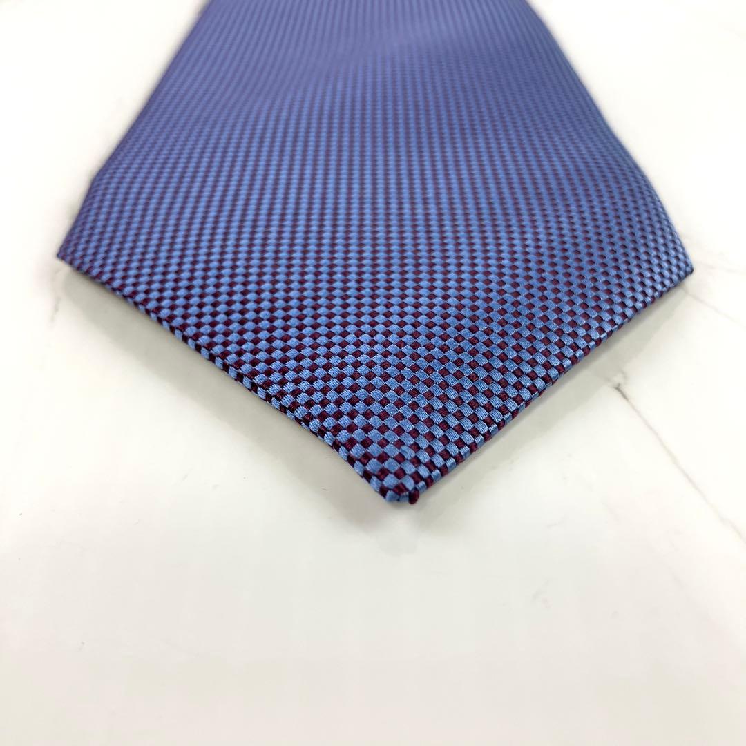 未使用級　HERMES エルメス　ネクタイ　サントノーレ　ソリッド　ジャガード