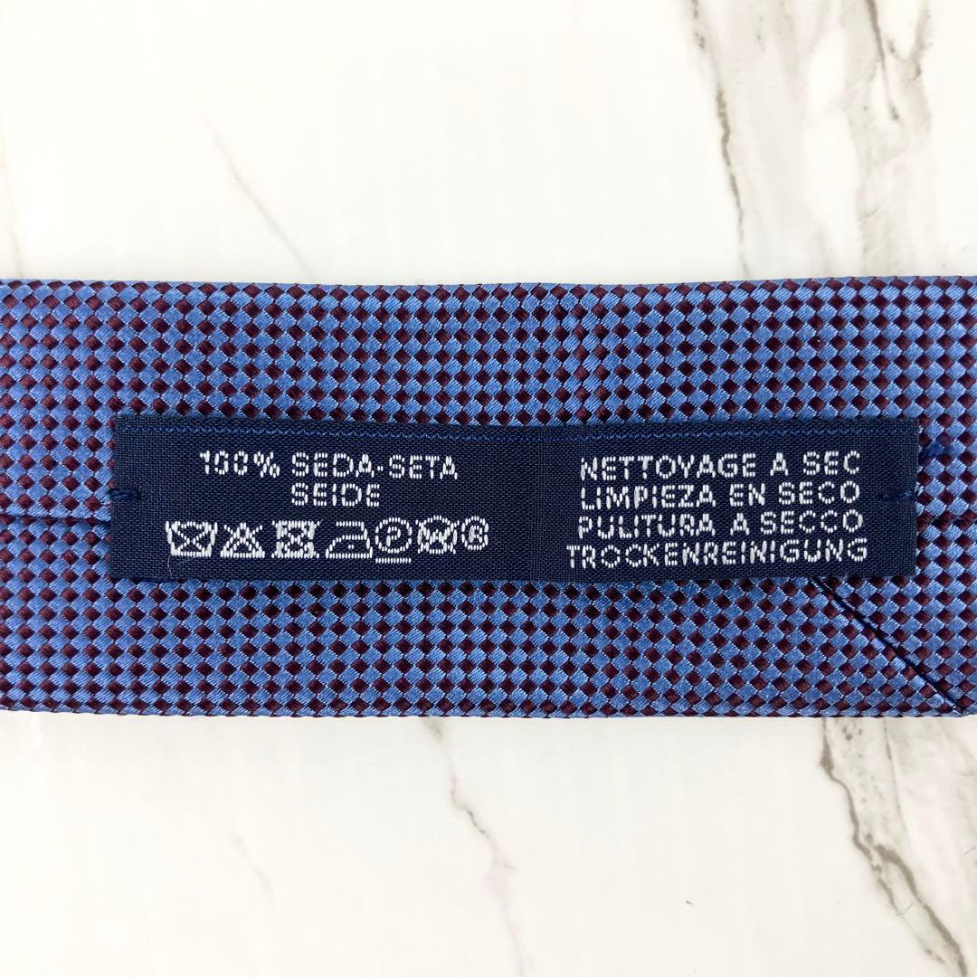 未使用級　HERMES エルメス　ネクタイ　サントノーレ　ソリッド　ジャガード