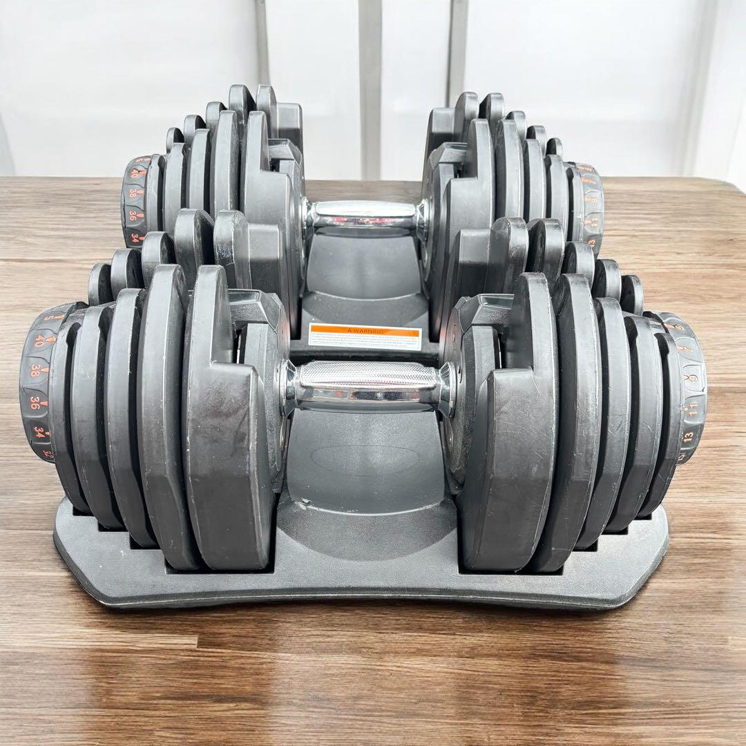 ② 【高重量40kg】可変式 ダンベル 筋トレ ジム 送料無料 セット購入 筋肉