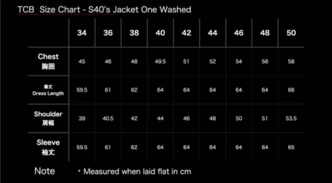 tcbジーンズ S40's 大戦モデルJacket 14oz /36/