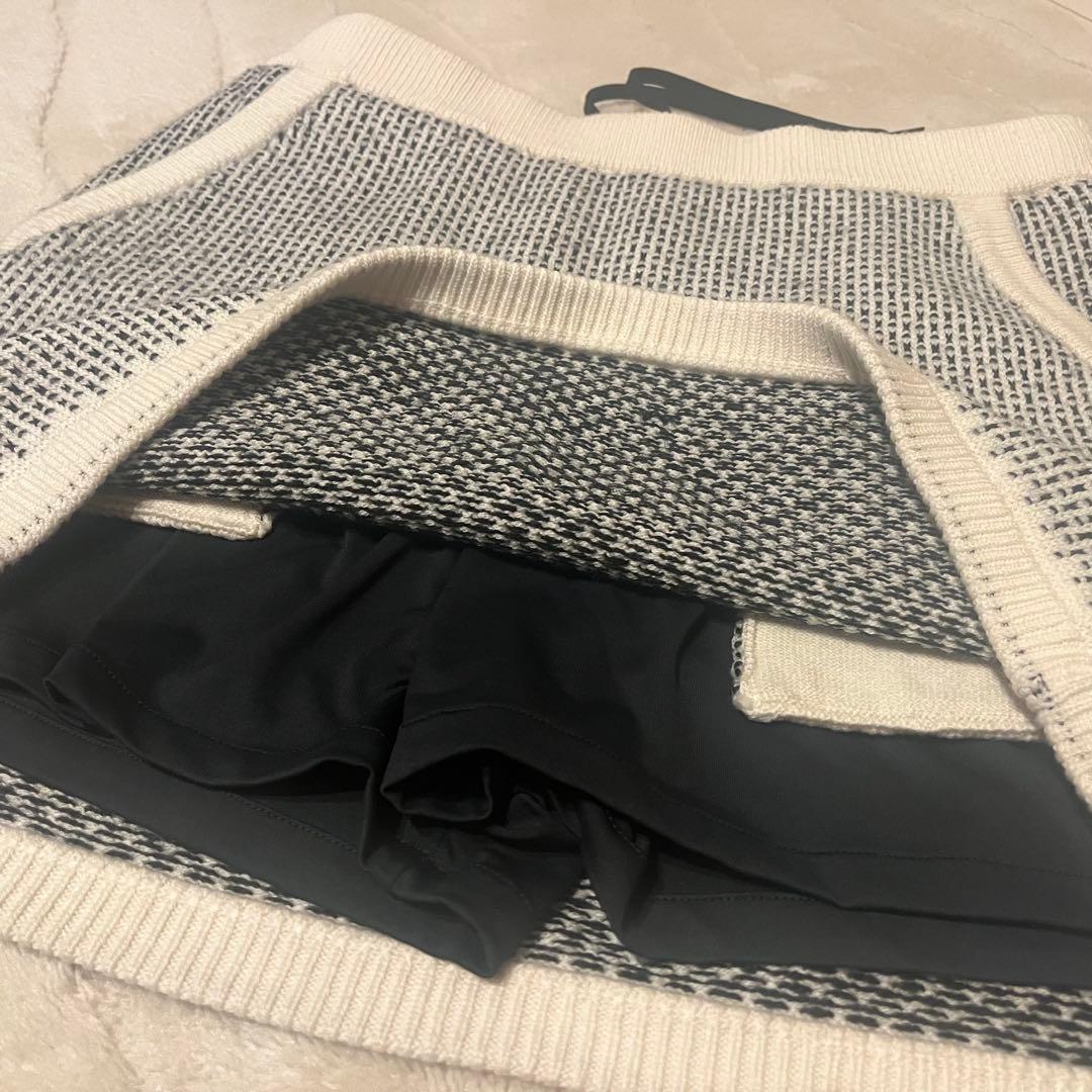 美品★希少完売品 白×黒 BRIEFING メリノウールロゴニットセットアップM