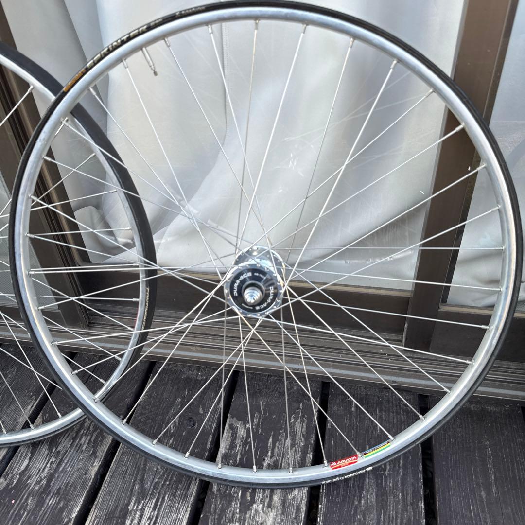 SHIMANO デュラエース HB7600NJS 競輪 ゴールドリム 前後セット