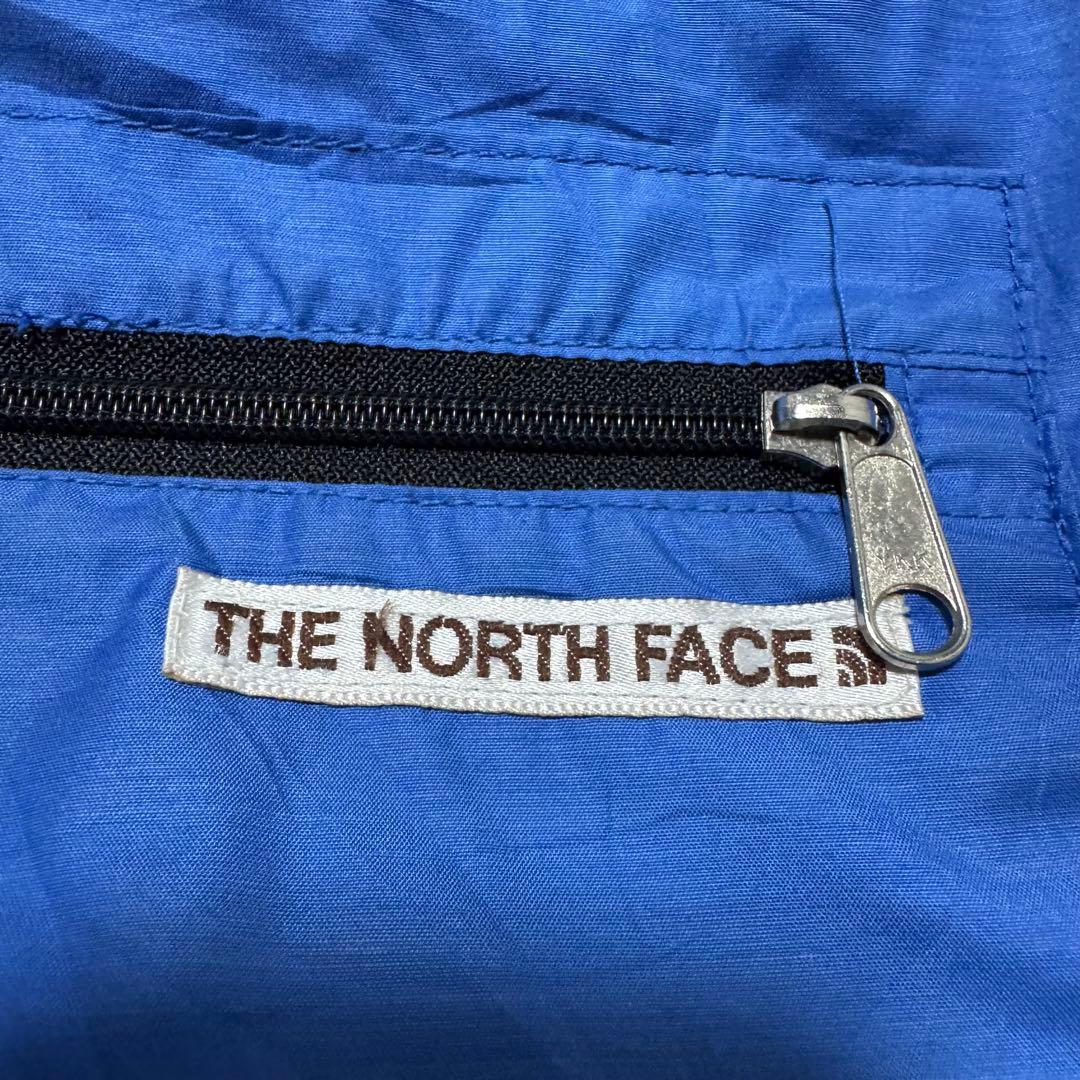 80s USA製 THE NORTH FACE 中綿 ベスト ブルー 茶タグ