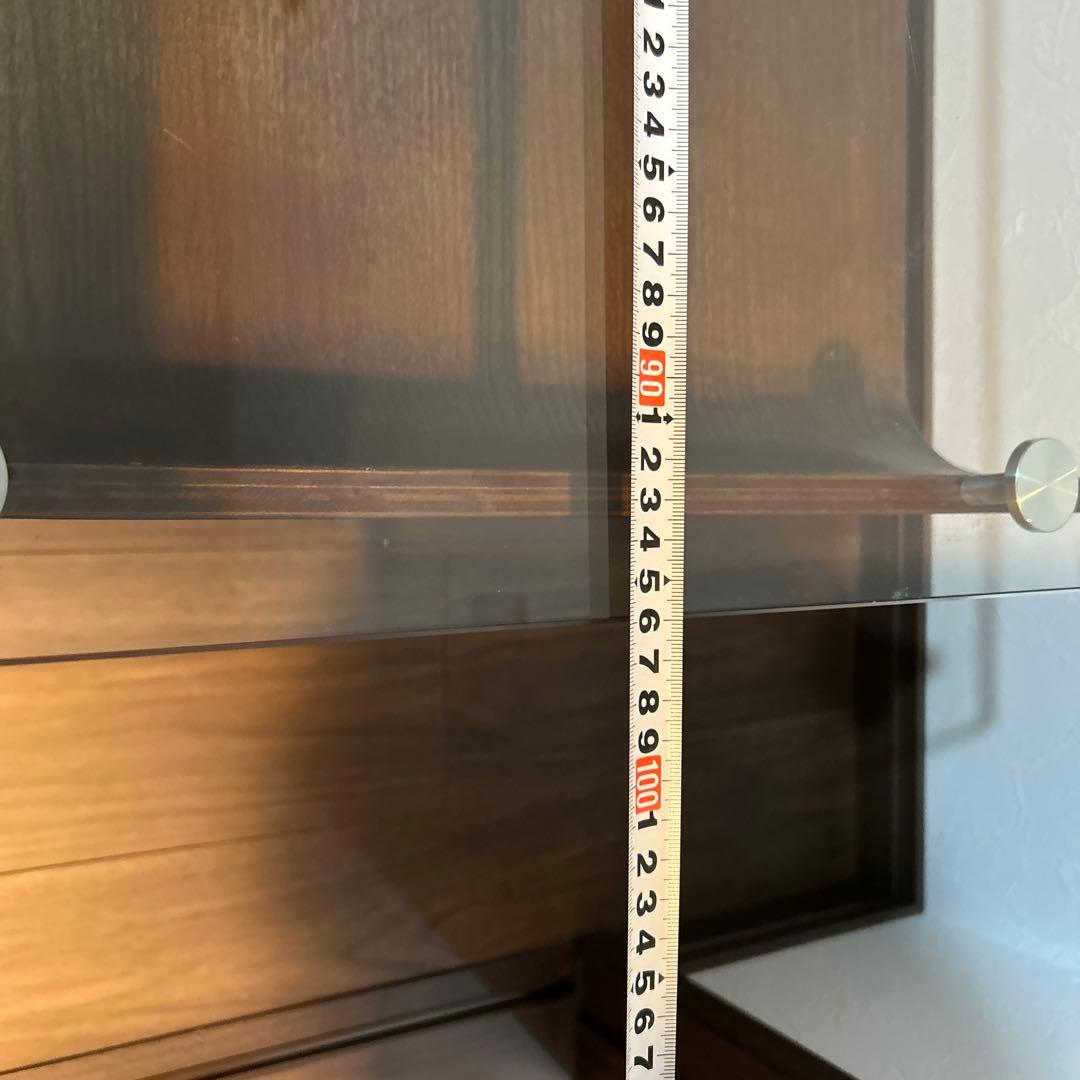 ガラスと木製のセンターテーブル 約120cm x 60cm