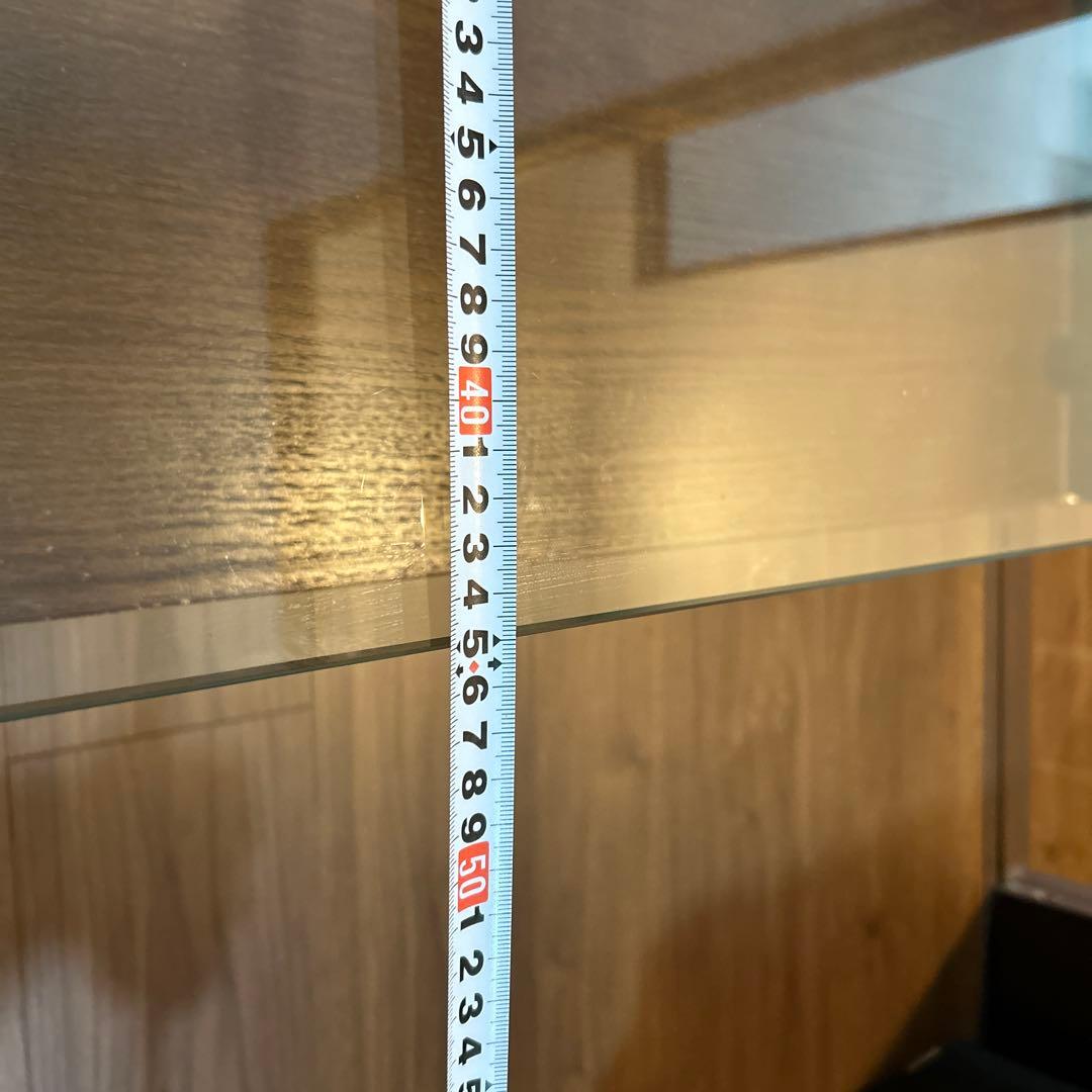 ガラスと木製のセンターテーブル 約120cm x 60cm