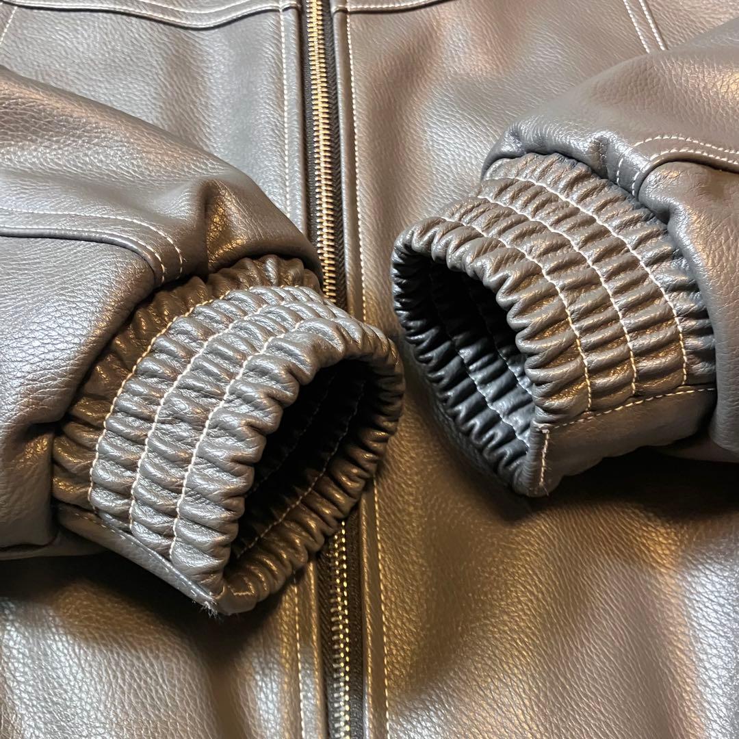 【極美品】OY オーワイ open yard グレー レザージャケット y2k