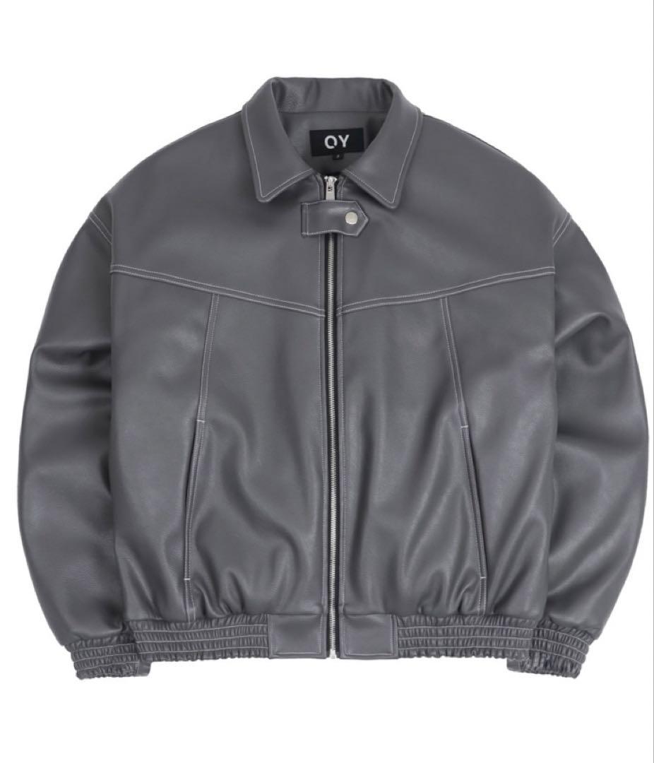 【極美品】OY オーワイ open yard グレー レザージャケット y2k