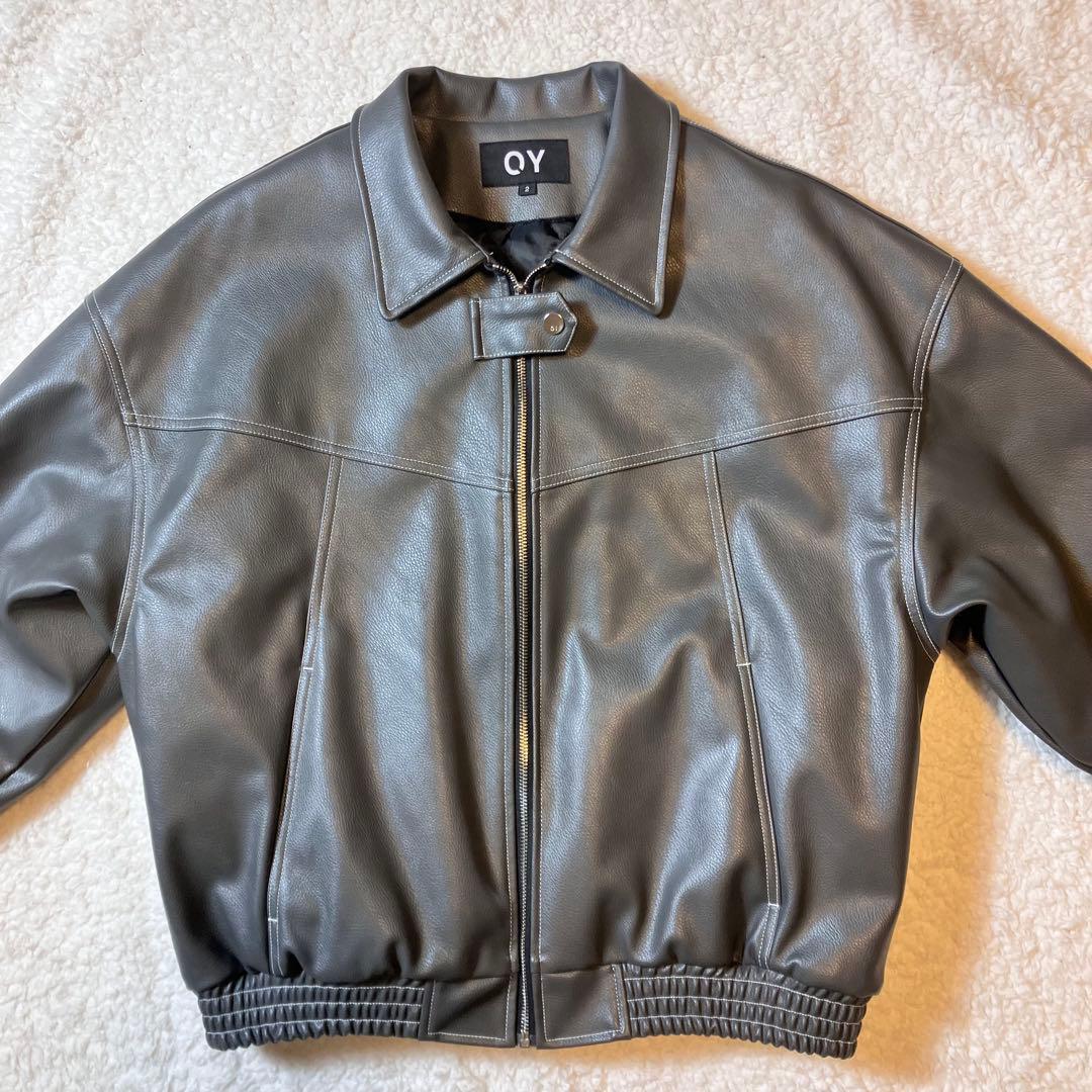 【極美品】OY オーワイ open yard グレー レザージャケット y2k