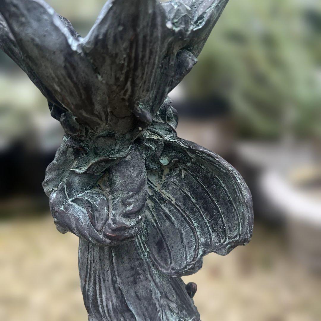 英国製 Garden青銅色 フラワーフェアリーオブジェ