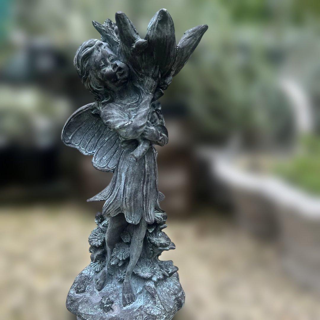 英国製 Garden青銅色 フラワーフェアリーオブジェ