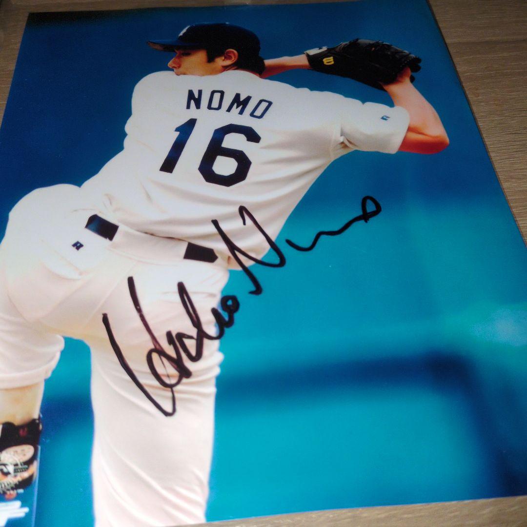 野茂英雄 　直筆サイン入り　写真