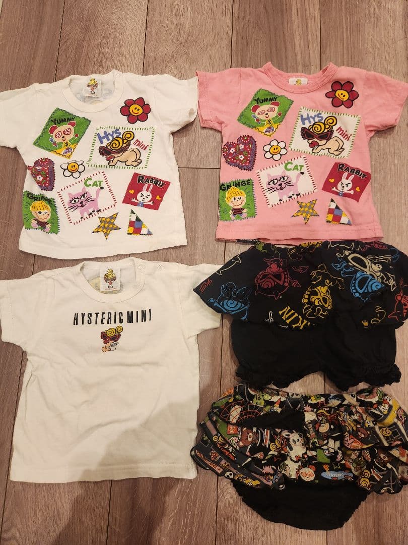 HYSTERIC MINI Tシャツセット 80cm 5点セット 中古