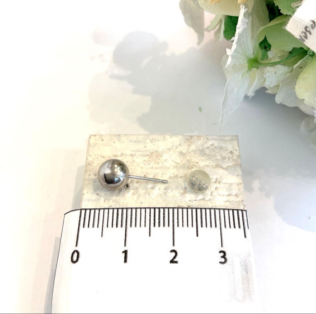 pt900(プラチナ)丸玉7ミリ片方ピアス新品