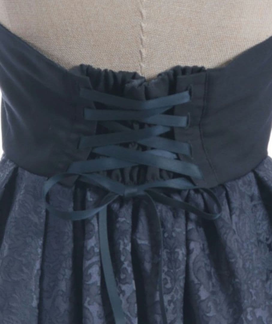axes femme POETIQUE ジャカードホルターベスト 紺