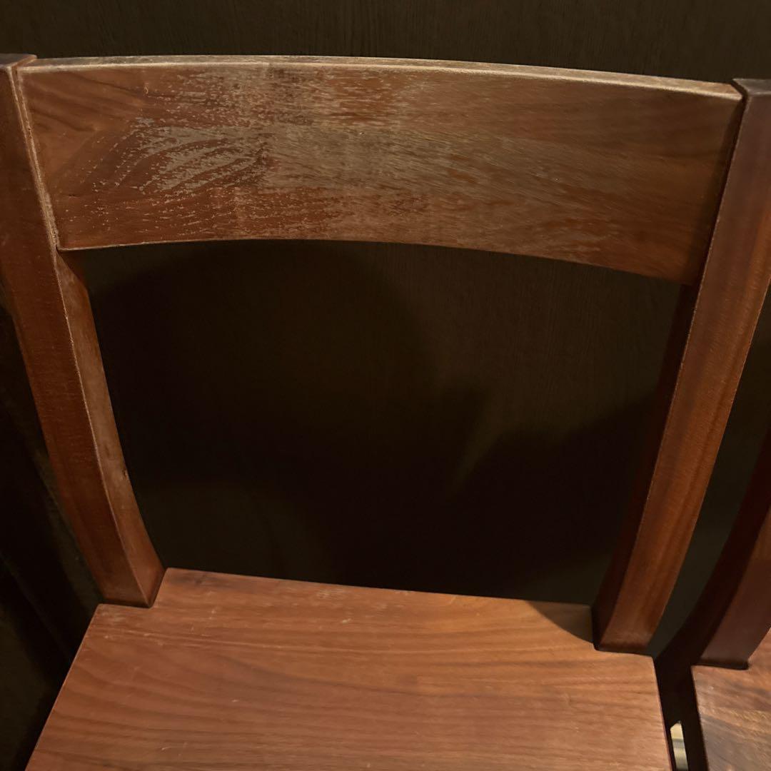 無印良品　木製ダイニングチェア 4脚セット ブラウン　ウォールナット