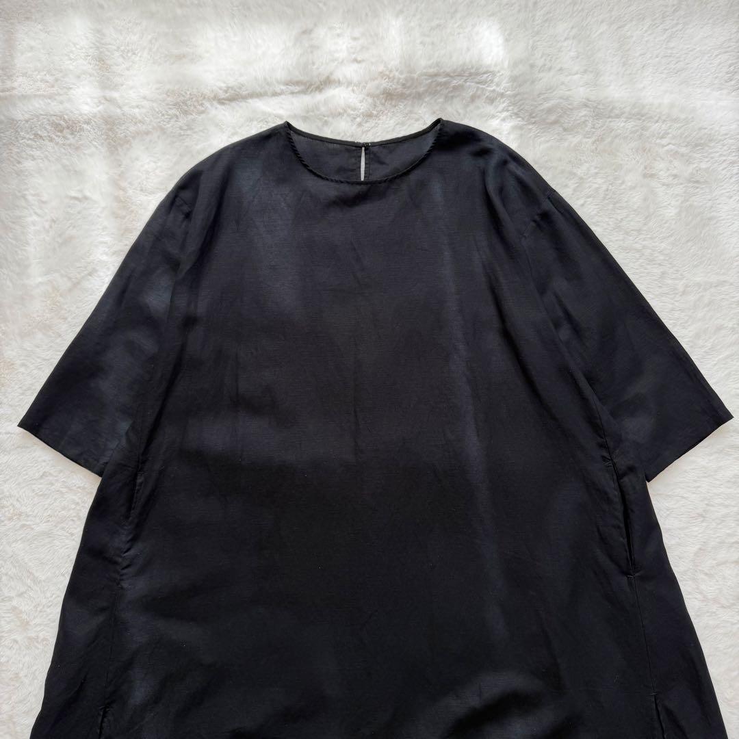 美品✨ビアズリー バテンレースリネンワンピース　ブラック　Fサイズ　完売品