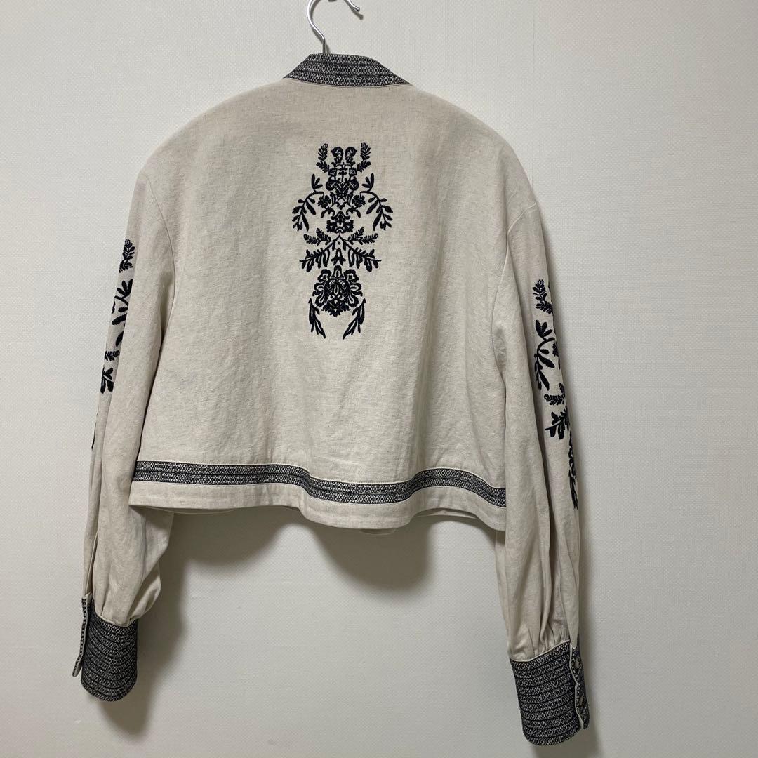 トップス Ameri VINTAGE FLOWER EMBROIDERY SHIRT