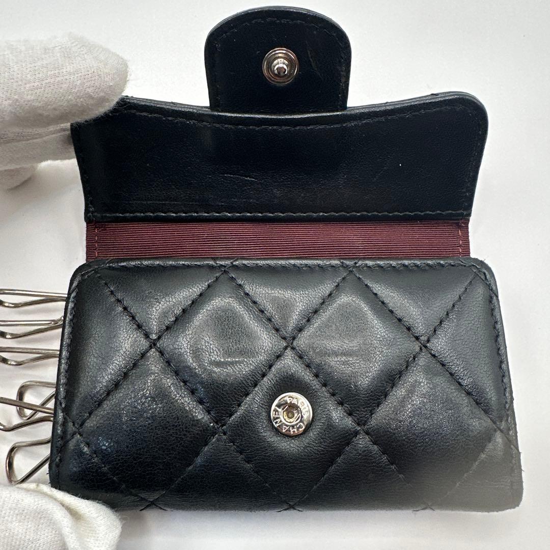 CHANEL マトラッセ　キーケース6連　ブラック