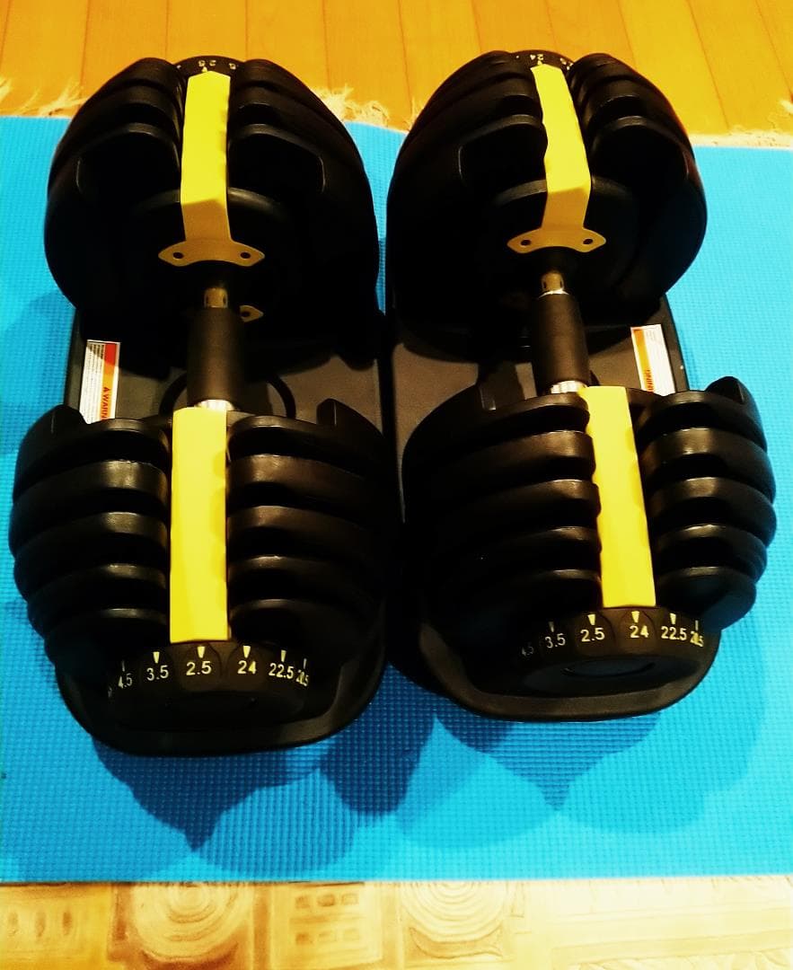 品薄【可変式ダンベル】さらに値下げしました！アジャスタブルダンベル24Kg×2