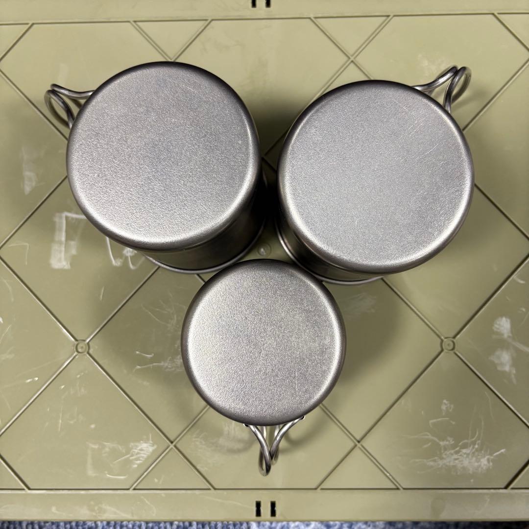  peak チタン マグカップ 300ml×1個 450ml×2個セット