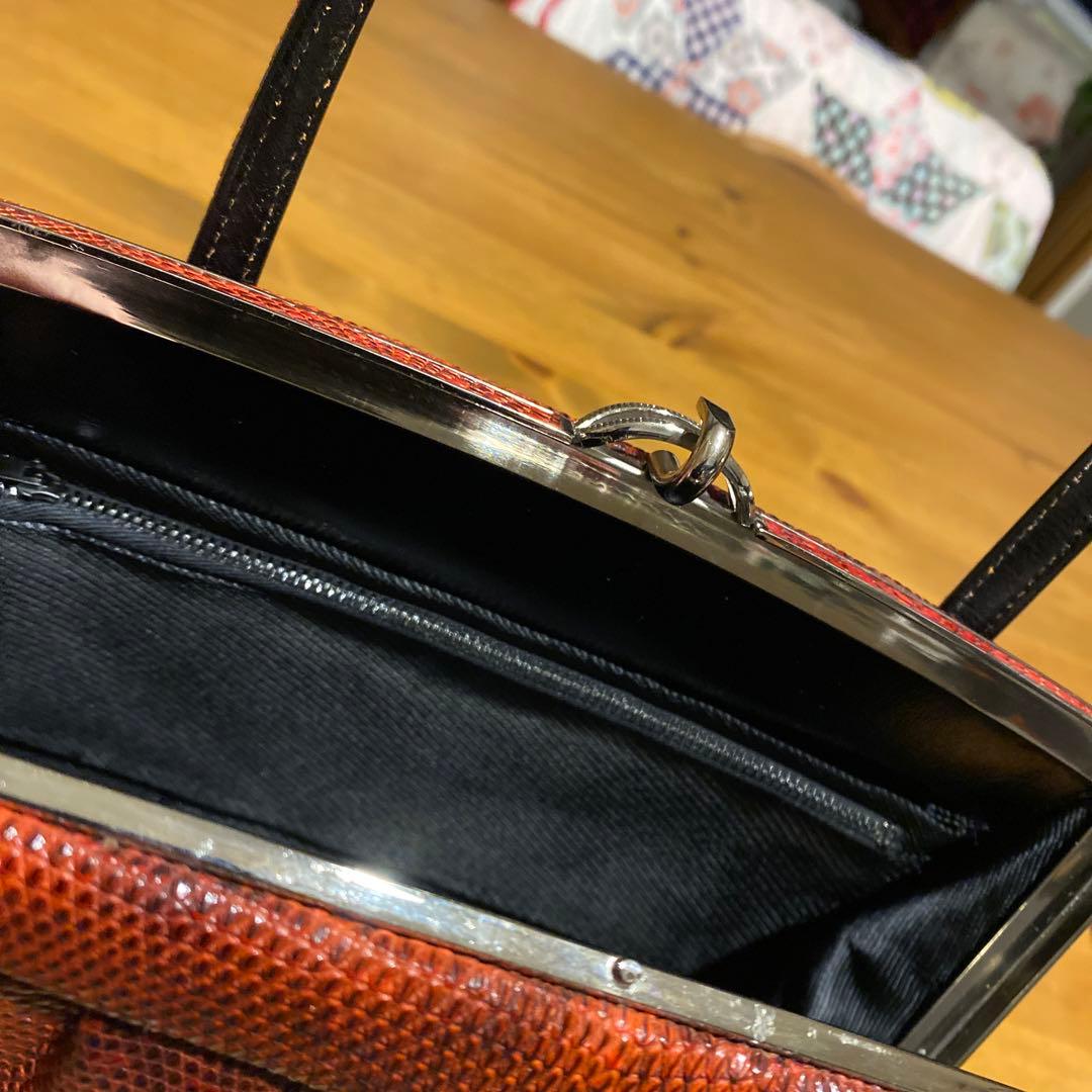 JUJUCO 【超美品】ヴィンテージ 赤 レザー ハンドバッグ