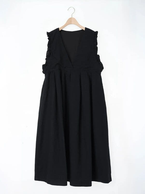 サマンサモスモス【Cross×Linen】肩フリル前後2WAYジャンパースカート