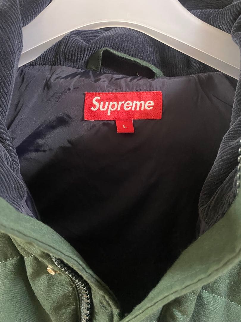 【希少】　Supreme フード付きダウンベスト Lサイズ グリーン窪塚洋介さん