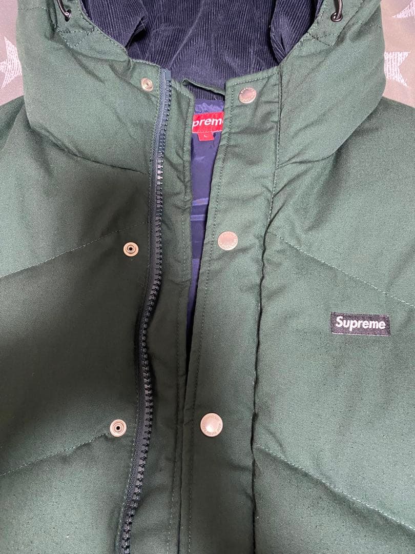 【希少】　Supreme フード付きダウンベスト Lサイズ グリーン窪塚洋介さん