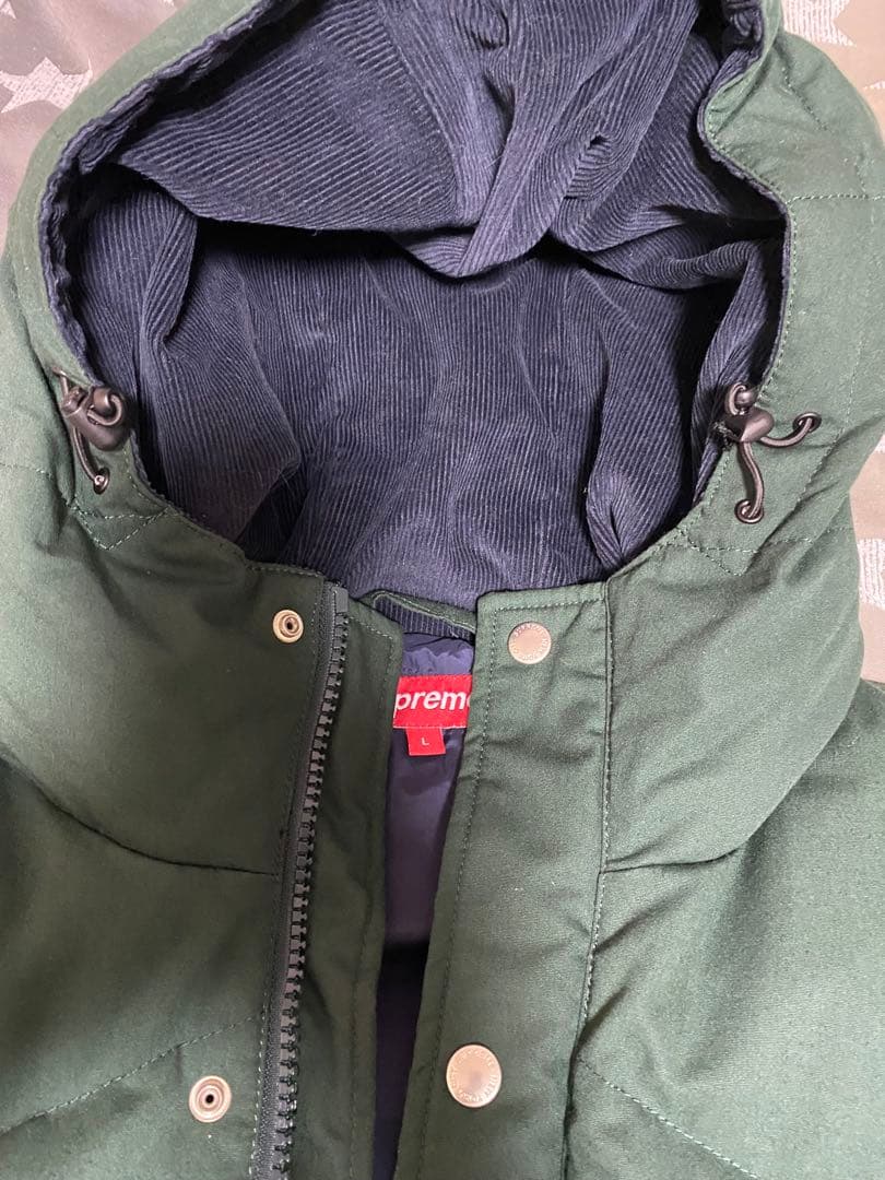 【希少】　Supreme フード付きダウンベスト Lサイズ グリーン窪塚洋介さん