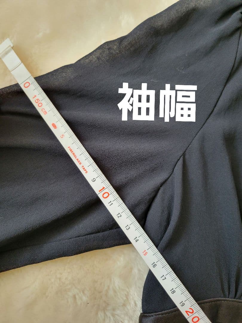 MOGA モガ　大きいサイズ　ロング　ワンピース　シフォン　黒　七分袖　XL　春