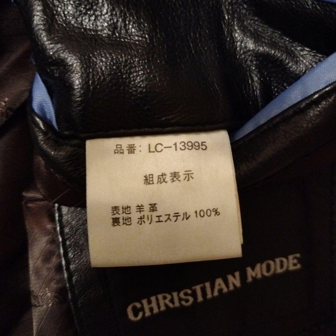 美品✨️CHRISTIAN MODE　ラムレザー　テーラードジャケット　LL　黒