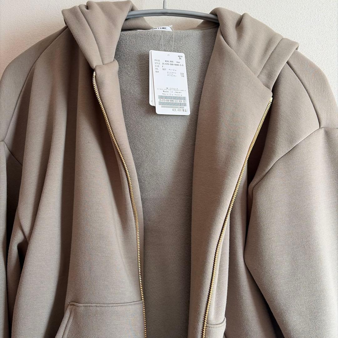 *未使用タグ付ドゥーズィエムクラス Warm ジップ フーディー